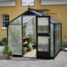 Serre Compact Nye 5m² anthracite en polycarbonate 6mm Juliana