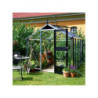 Serre Compact Nye 5m² anthracite en polycarbonate 6mm Juliana