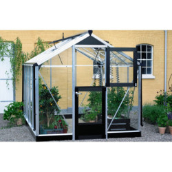 Serre Compact Nye 5m² anthracite en polycarbonate 6mm Juliana