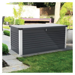 Coffre de rangement en métal antracite 750L Patio Box 1,06m² TRIMETALS