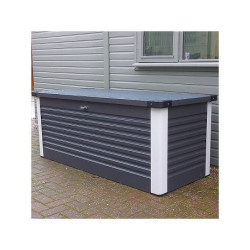 Coffre de rangement en métal anthracite 1000L Patio Box 1,46m² TRIMETALS