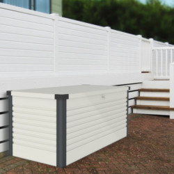 Coffre de rangement en métal blanc 750L Patio Box 1,06m² TRIMETALS