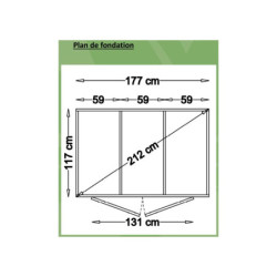 Abri de jardin Skur1 2,08m² + plancher traité peint gris Baltic