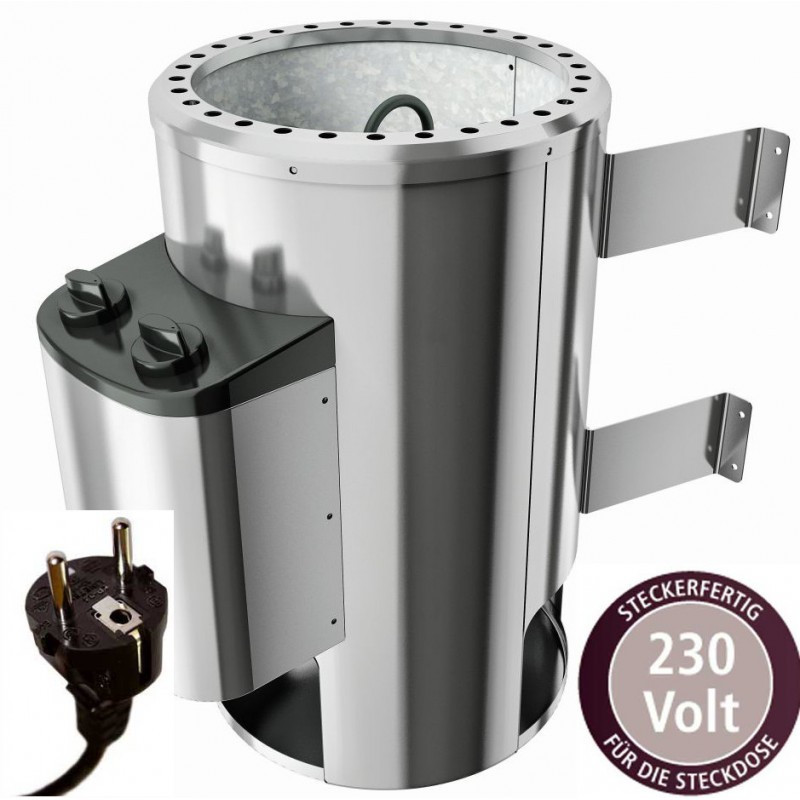 Poêle karibu prêt à brancher 3,6KW avec commande intégrée