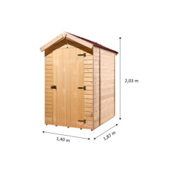 Toilettes sèches grand modèle en bois massif + plancher - Habrita