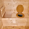 Toilettes sèches grand modèle en bois massif + plancher - Habrita