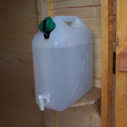 Toilettes sèches grand modèle en bois massif + plancher - Habrita