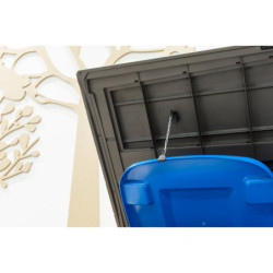 Coffre de jardin multifonctions en résine 1200L toit plat beige - Keter