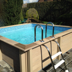 Piscine béton carrée NATURALIS - 3,24x3,24x1,28m