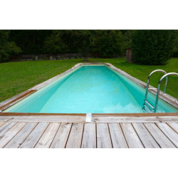Piscine bois rectangulaire 350x1550cm LINEA toute équipée UBBINK