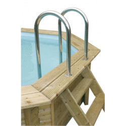 Piscine bois rectangulaire 350x1550cm LINEA toute équipée UBBINK