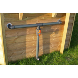 Piscine bois rectangulaire 350x1550cm LINEA toute équipée UBBINK