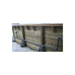 Piscine bois rectangulaire 350x1550cm LINEA toute équipée UBBINK