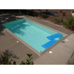 Piscine bois rectangulaire 500x800cm LINEA toute équipée UBBINK