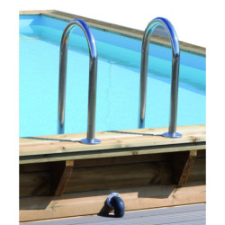 Piscine bois rectangulaire 500x800cm LINEA toute équipée UBBINK