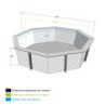 Piscine bois octogonale Diam 510cm OCEA toute équipée UBBIN