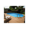 Piscine bois octogonale allongée 400x610cm AZURA toute équipée UBBINK