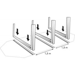 Piscine bois octogonale allongée 400x610cm AZURA toute équipée UBBINK
