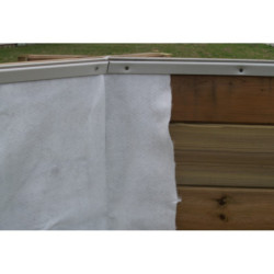 Piscine bois octogonale allongée 400x610cm AZURA toute équipée UBBINK