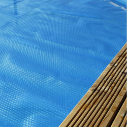 Bâche à bulles bordée - 200x350cm - 400μ pour piscines en bois Ubbink