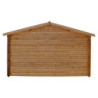 Abri en bois massif 12m² PLUS 28mm traité teinté marron Gardy Shelter
