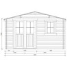 Abri en bois massif 12m² PLUS 28mm traité teinté marron Gardy Shelter