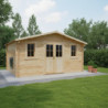 Abri de jardin en bois massif 16m² PLUS - madriers 28mm Gardy Shelter