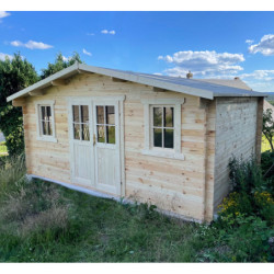 Abri en bois massif 19,82m² PLUS - madriers 28mm Gardy Shelter
