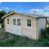 Abri en bois massif 19,82m² PLUS - madriers 28mm Gardy Shelter