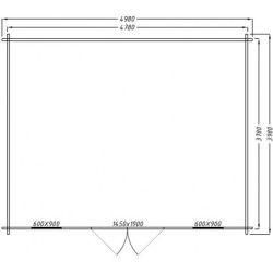 Abri en bois massif 19,82m² PLUS - madriers 28mm Gardy Shelter