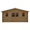 Gardy Shelter Abri de jardin bois 15 à 20 m² Bois massif Marron 19.8m²