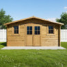 Gardy Shelter Abri de jardin bois 15 à 20 m² Bois Marron 19.8m²