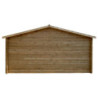 Abri en bois massif 19,8m² PLUS 40mm traité teinté marron Gardy Shelter