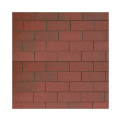 Shingles rectangulaire rouge foncé 3m²
