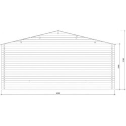 Abri en bois massif 19,8m² PLUS 40mm brut Gardy Shelter