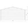 Abri en bois massif 19,8m² PLUS 40mm brut Gardy Shelter