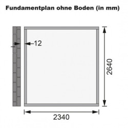 Abri de jardin adossé en bois certifié 6,23m² Bomlitz 3 - Karibu