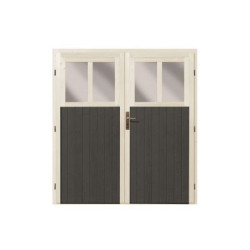 Abri adossé en bois vitrifié gris 4,85m² Wandlitz 3 - Karibu