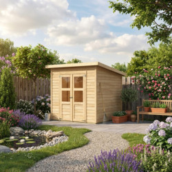 Abri de jardin en bois massif 4,5m² Merseburg 4 - Karibu