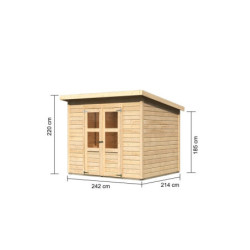 Abri de jardin en bois massif 5,18m² Merseburg 5 - Karibu