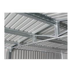 Garage métal anthracite double portes 19,61m² + kit d'ancrage X-METAL