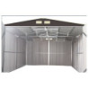 Garage métal anthracite double portes 19,61m² + kit d'ancrage X-METAL