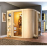 Sauna d'angle traditionnel 4 à 5 places Titania 3 - 68mm KARIBU