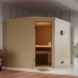 Sauna traditionnel d'intérieur Tanami - 6 à 8 places 38mm - sans couronne KARIBU