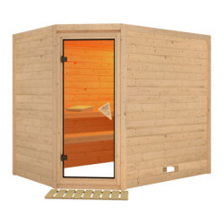 Sauna traditionnel d'intérieur Tanami - 6 à 8 places 38mm - sans couronne KARIBU