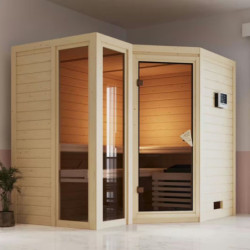 Sauna traditionnel d'intérieur en bois Amara 5 à 6 places 38mm KARIBU