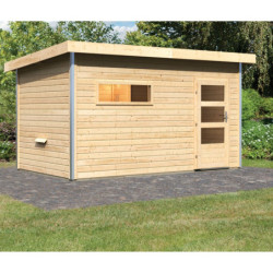 Sauna d’extérieur Skrollan 3 avec vestibule - 6 à 8 places 38mm KARIBU