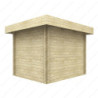Abri en bois massif 7,5m² MODERNE - madriers 28mm Gardy Shelter
