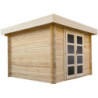 Abri en bois massif 9m² MODERNE - madriers 40mm Gardy Shelter