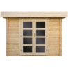 Abri en bois massif 9m² MODERNE - madriers 40mm Gardy Shelter